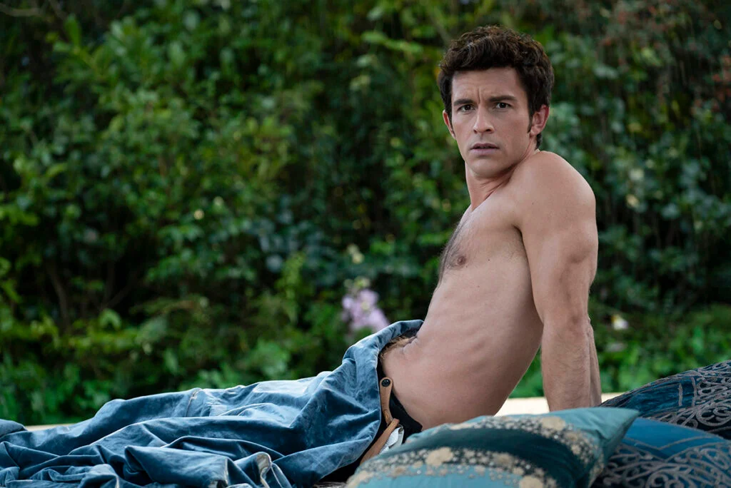 Anthony in garden in bridgerton season 2