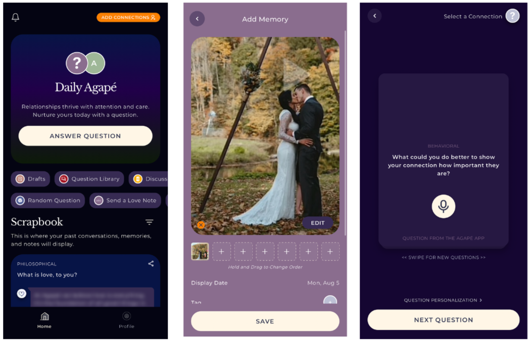agape homescreen
