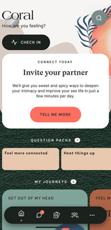 coral sex app homepage