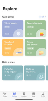 evergreen app of quiz game page