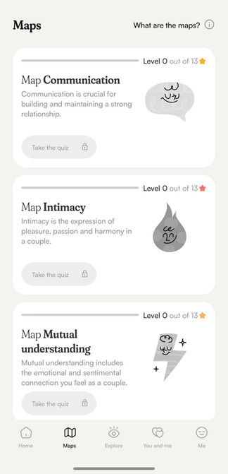 wefeel couples app growth maps for communication and intimacy
